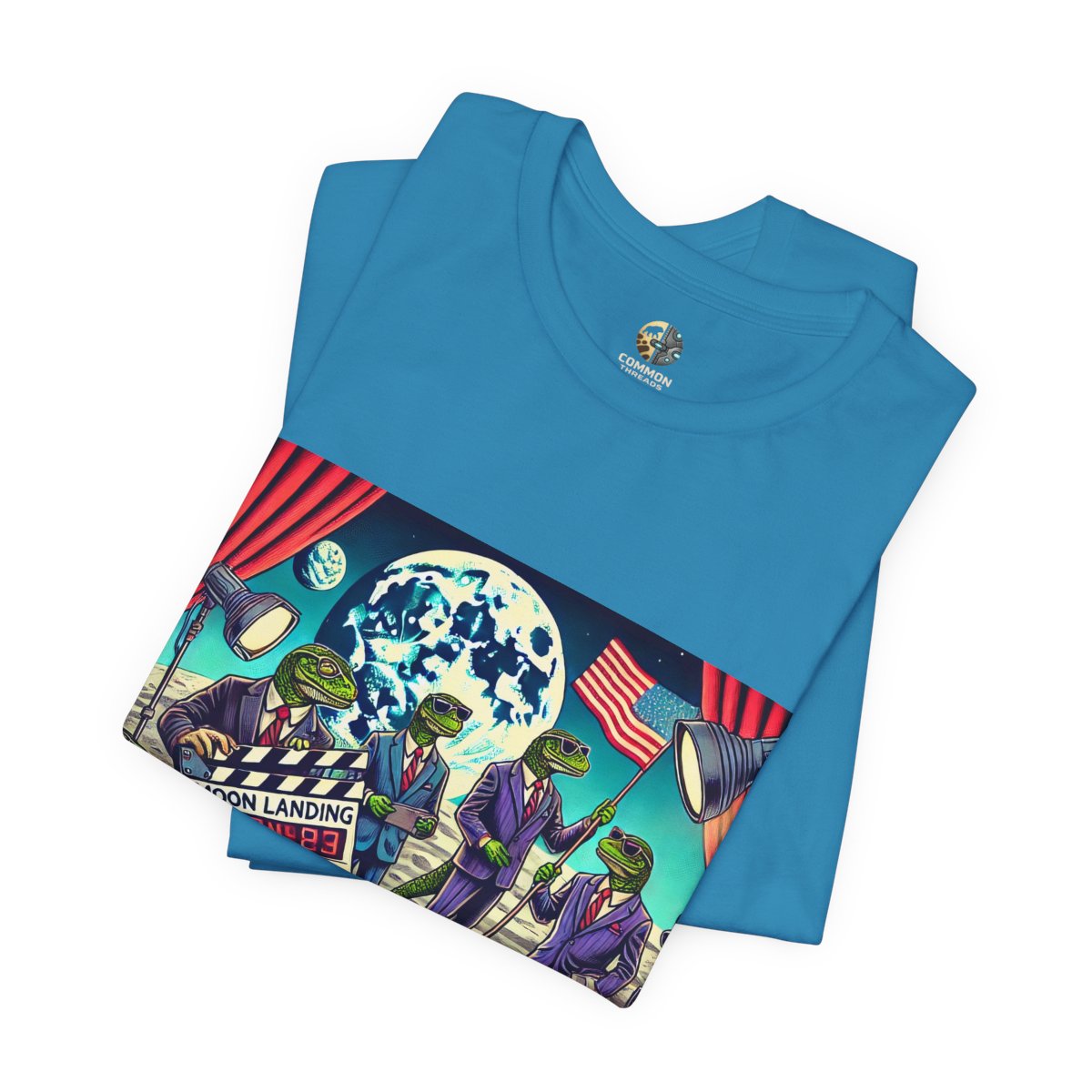 Lizard People Moon Landing T-Shirt | Fake Moon Landing Conspiracy Tee | Secret Society Graphic Shirt