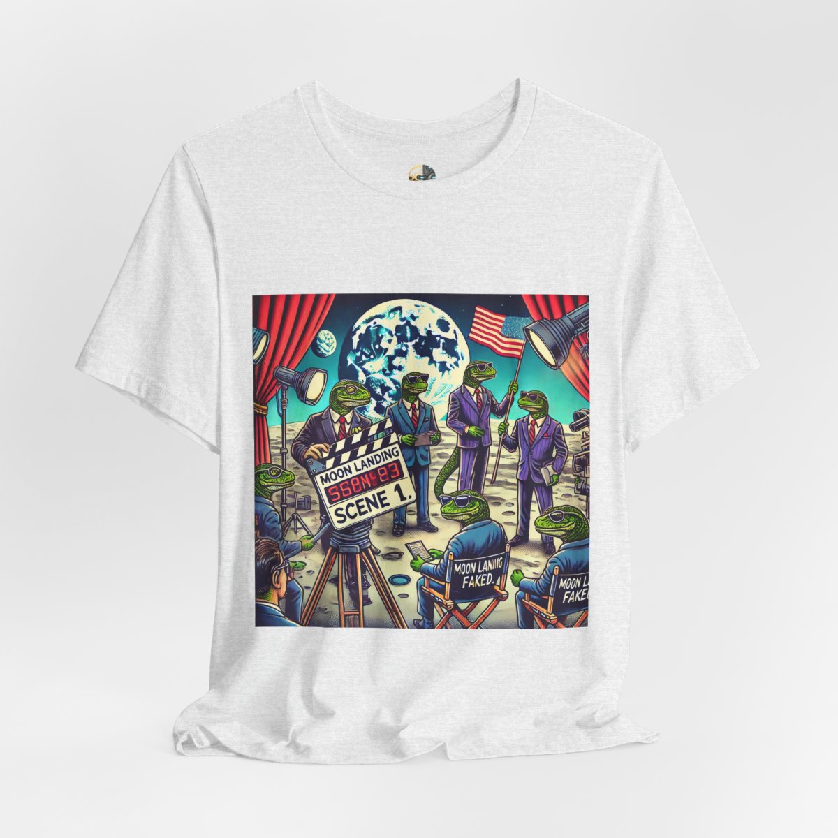 Lizard People Moon Landing T-Shirt | Fake Moon Landing Conspiracy Tee | Secret Society Graphic Shirt
